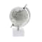 9" White Ceramic & Metal Contemporary Globe